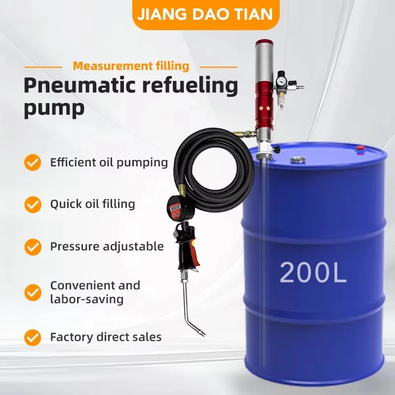 60 Liter 4m Auto Industry Air Pneumatic Drum Gear Lube Oil Pump with High Pressure Piston