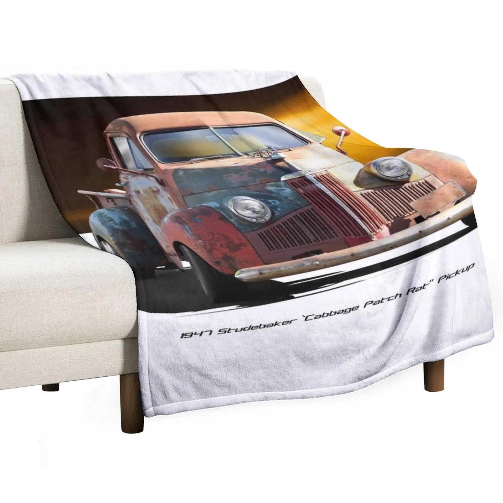 1947 Studebaker 'Cabbage Patch Rat' Pickup Throw Blanket Flannels Vintage Blankets