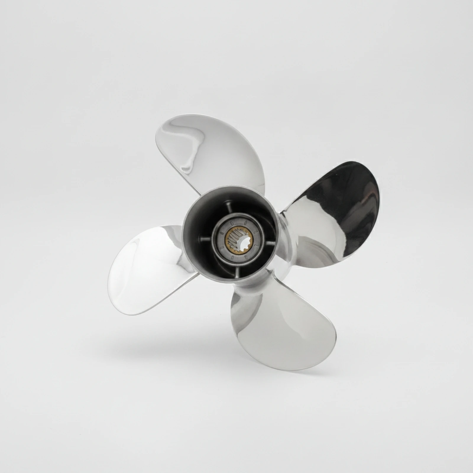 Propeller with Splined Hub Polished Outboard Propeller Hardware Corrosion-Resistant Long-Lasting for Marine Use