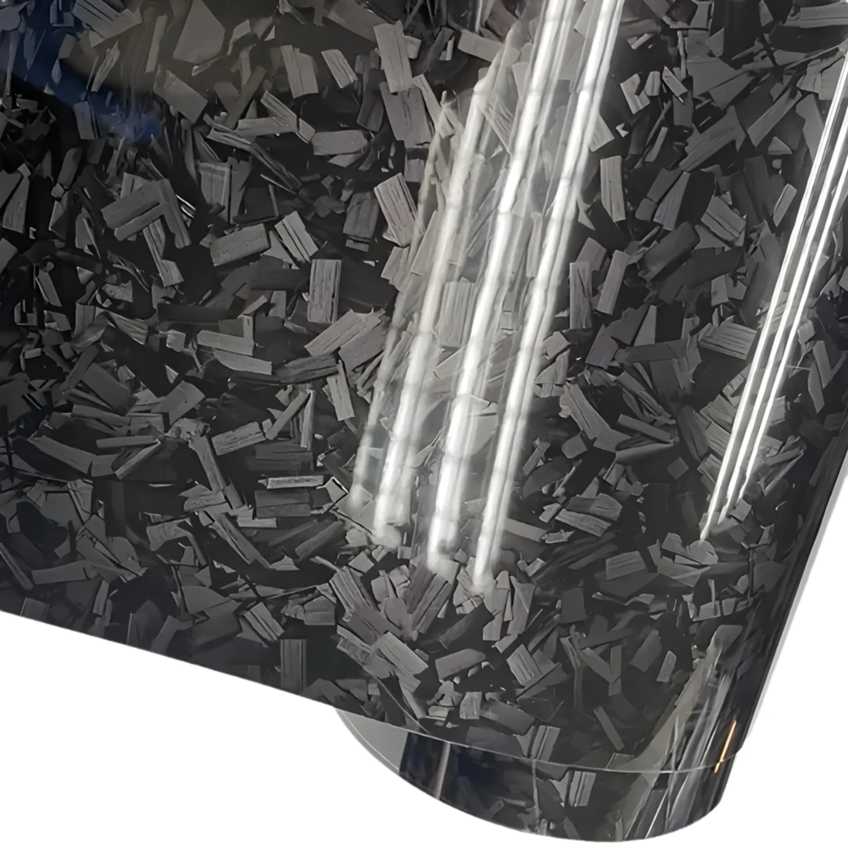 Glossy Black Forged Carbon Fiber Vinyl Wrap Ghost Camo Self-Adhesive DIY Car Motorcycle Styling Interior Stickers - view 3