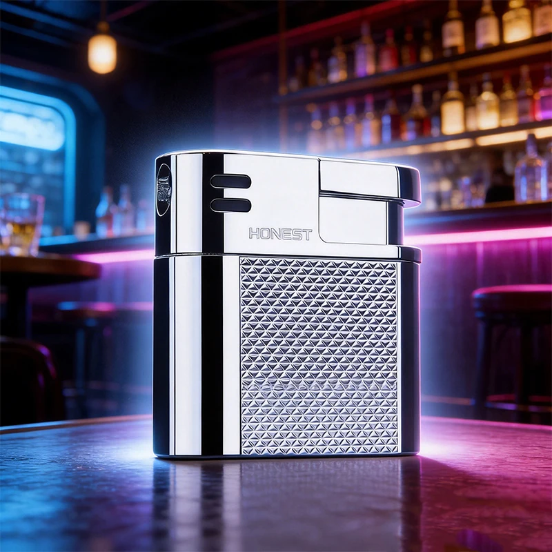 Briquet à pipe Honest Mini, flamme douce, rechargeable au butane, briquet en métal, cadeau pour hommes, accessoires pour fumeurs