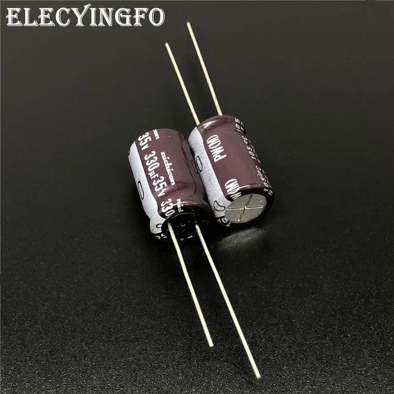 10pcs/100pcs 330uF 35V NICHICON PW Series 10x16mm Low Impedance Long Life 35V330uF Aluminum Electrolytic capacitor