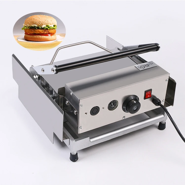 Restaurant Hamburger Bun Grill Making Machine Burger Toaster For Commercial Use