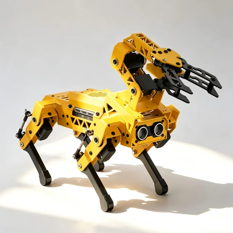 ESP32 AI Metal Plate Robot Dog with Robot Arm CLaw For Arduino Robot for Python for Scratch Graphical Programmable Robot DIY Kit