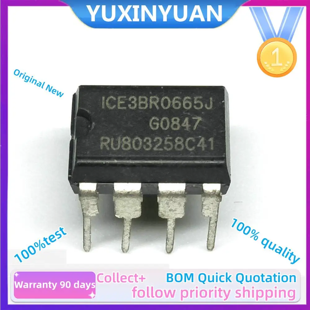 5PCS/LOT ICE3BR0665J 3BR0665 3BR0665J DIP8 into 8 feet LCD 100% good chip IC in Stock 100%test