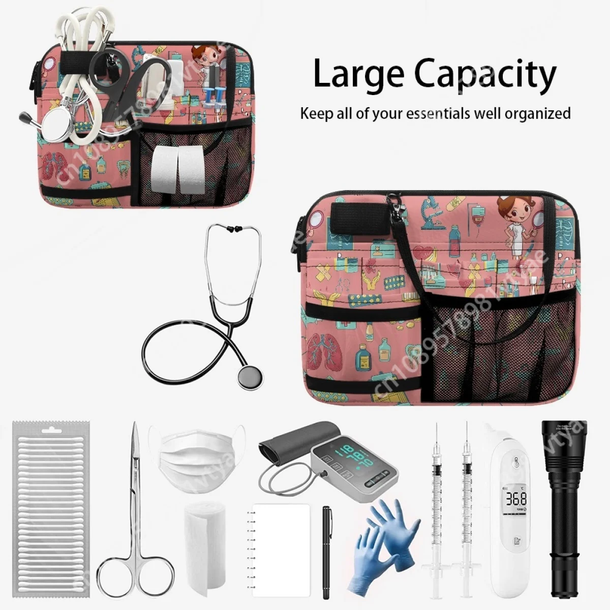 New Medical Equipment Tool Design Nursing Fanny Pack for Stethoscopes Care Kit Student Organizer Pouch Belt Bags for Pharmacists