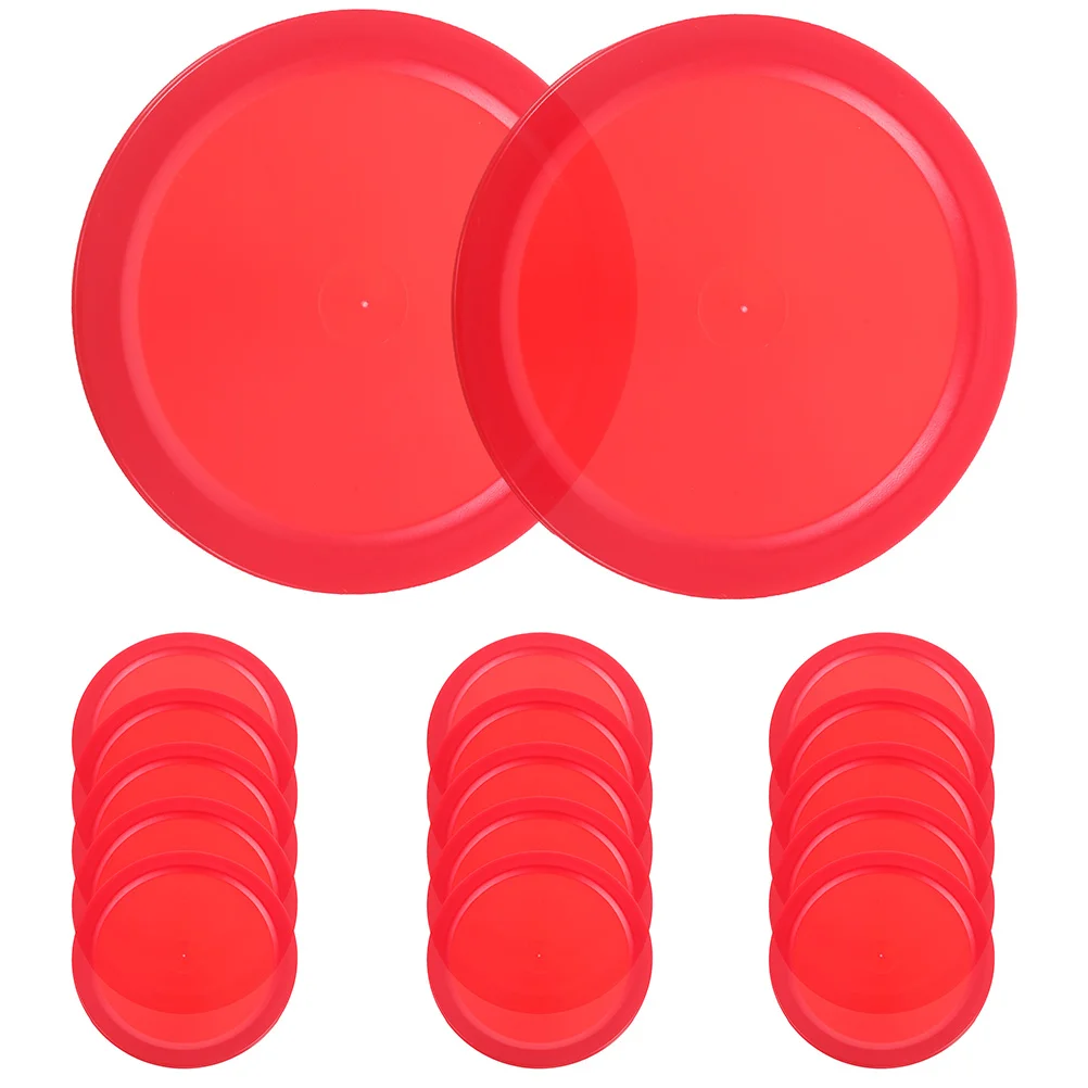 

20 Pcs Air Hockey Accessories Plastic Desktop Game Supplies 64mm Ice Pucks Replacement Round Pieces Table Sports