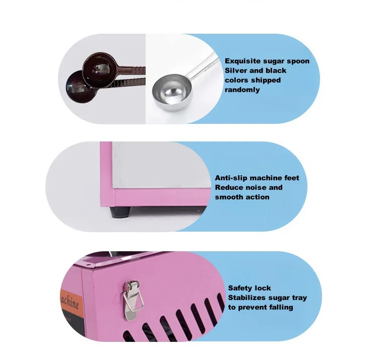 Tecfd Commercial Cotton Candy Machine Fast Shipping High Quality Cheap Leisure Food Equipment