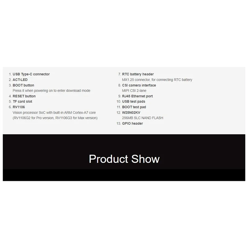 Для Luckfox Pico Max Linux RV1106 Rockchip AI плата ARM Cortex-A7/RISC-V для Raspberry Pi Pico прочный простой в установке (C)