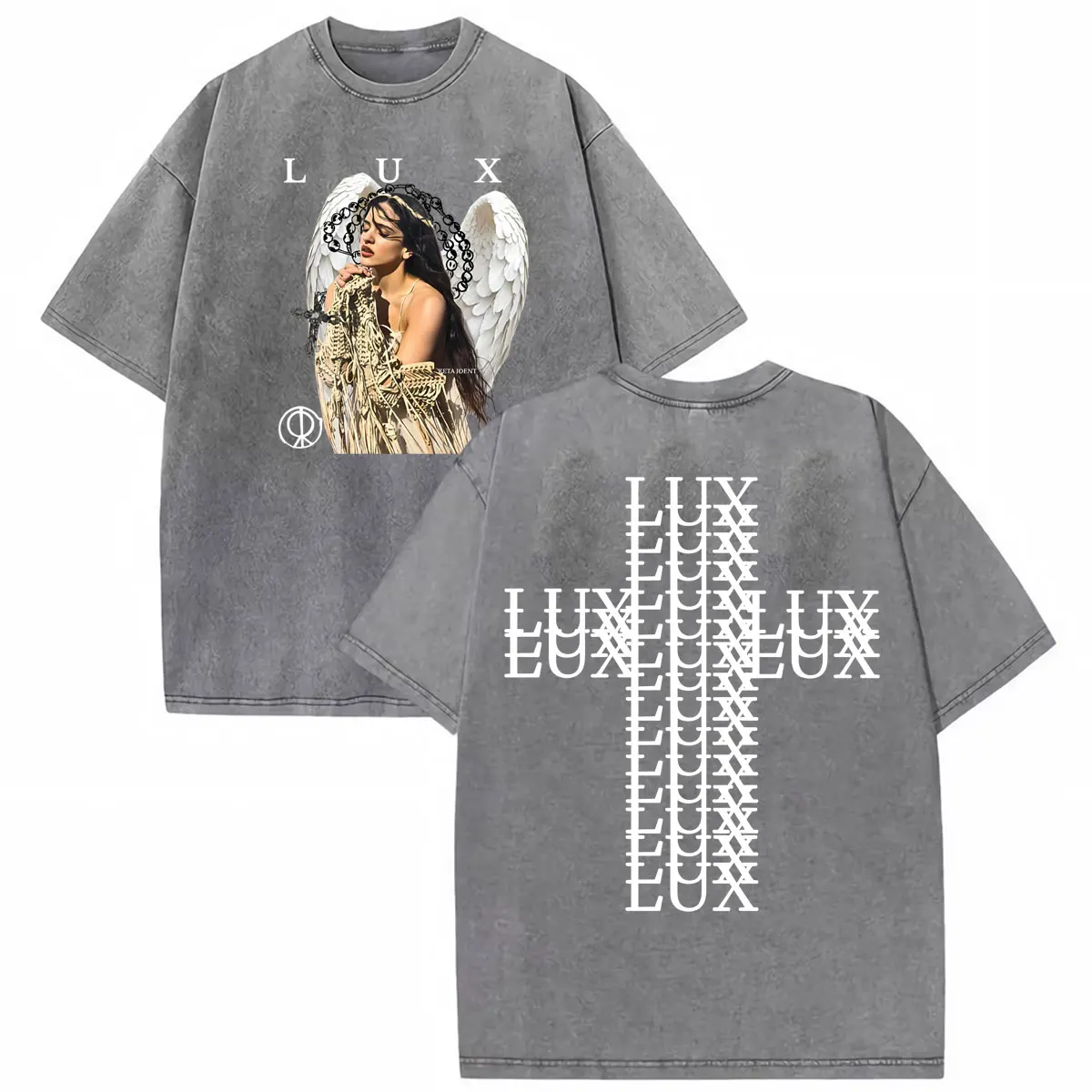 Singer Rosalia Lux Tour 2026 Vintage Washed T Shirts 100% Cotton Hip Hop Pop Music T-shirt Summer Short Sleeve TShirt Streetwear