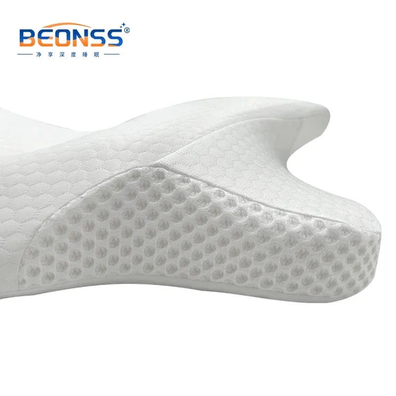 Producent OEM Nowy projekt Specjalna poduszka z pianki z pamięcią kształtu motyla, regulowana wysokość, zapobiegająca chrapaniu