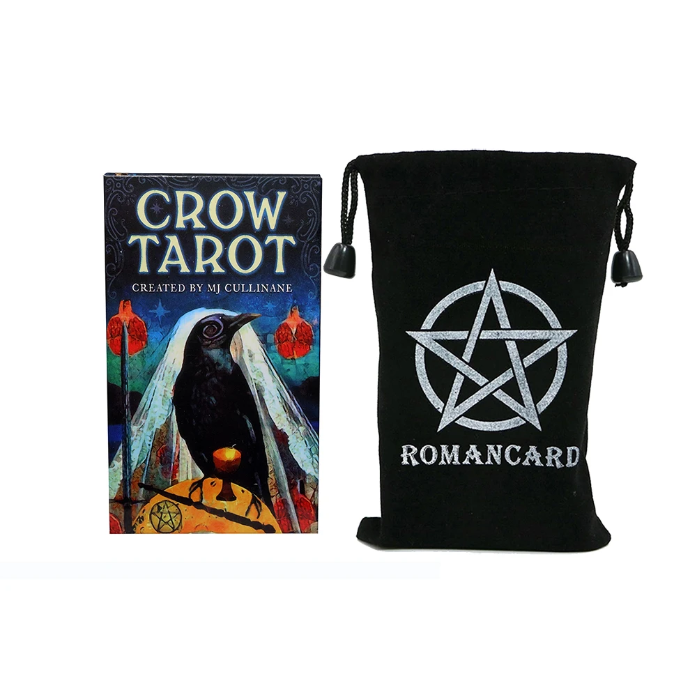 Schwarz Crow Tarot Karte Deck Vergangenheit Leben Oracle Karten Für Anfänger Mit Reiseführer Alles Ist Beleuchtet Mit Tasche