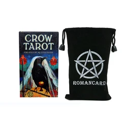 Schwarz Crow Tarot Karte Deck Vergangenheit Leben Oracle Karten Für Anfänger Mit Reiseführer Alles Ist Beleuchtet Mit Tasche