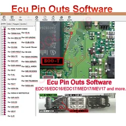 Ecu PinOut Software for Bench Boot Gpt1 Gp2 for EDC15 EDC16 EDC17 MEV17 MEVD ME MEDG SID HDEP PCR Car Truck Pin Outs ECU Repair