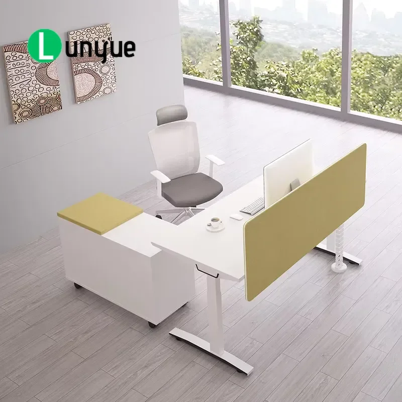 Electric Height Adjustable Standing Desk Modern Executive Office Furniture Ergonomic Sit Stand Workstation for Home Office