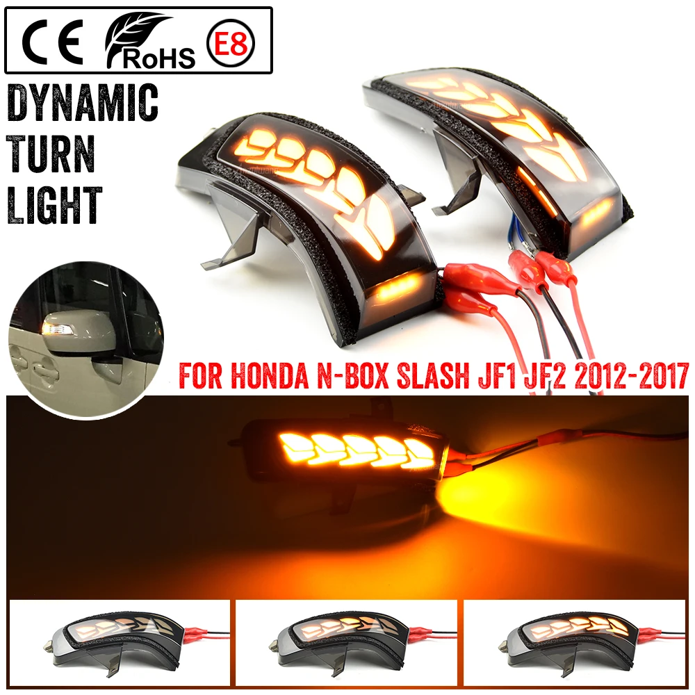 Dragon Style 2PCS Dynamic Side Mirror Blinker Light For Honda N-Box 2012 2013 2014 2015 2016 2017 Accessories