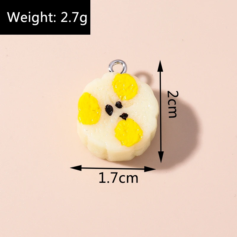 10 Stück niedliche, gemischte Anhänger in Form von Bananen und Orangen aus Harz, zum Basteln von Schmuck, Ohrringen, Halsketten, Armbändern und für DIY-Bastelarbeiten. – Detail 9