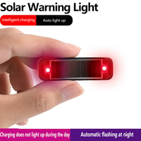 Mini LED Solar Power Car Warning Light Night Security Simulated Alarm Wireless Anti-Theft Caution Lamp Flashing Dummy Alarm Lamp