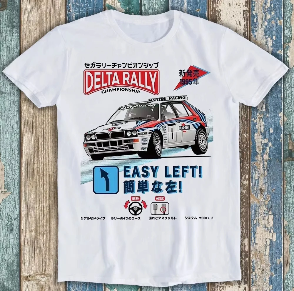 2026 New Martini Racing Delta Rally Arcade Funny Gift Tee T Shirt Men's and Women's Same Crew Neck Pure Cotton T-shirt