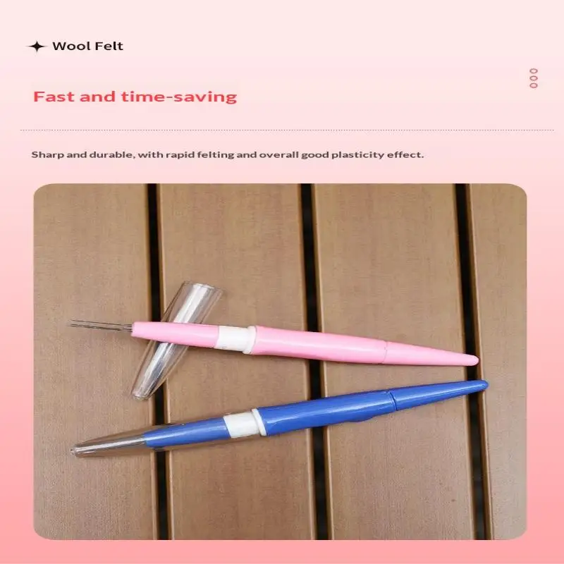 【New】Needle Pen The Poking Fun Tools For Wool Felt Replace Needles With DIY Art Handwork Craft Multi Needle Tool Sewing