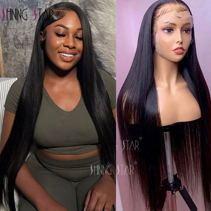 

Straight Lace Front Human Hair Wigs 13X4 Hd Lace Frontal Wig For Black Women Brazilian 34 Inch 13X6 Lace Front Wigs Transparent