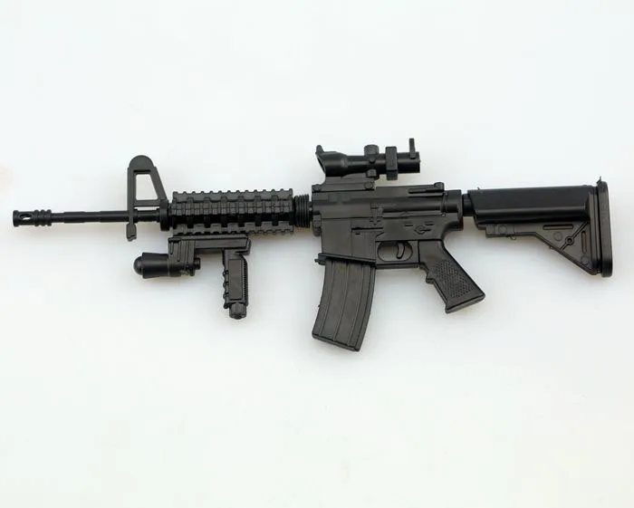 1/6th Mini MK18 Carbine Assault Rifle Gun Plastic Assembled Firearm Puzzle 4D Model for 12 Inch Action Figure Soldiers