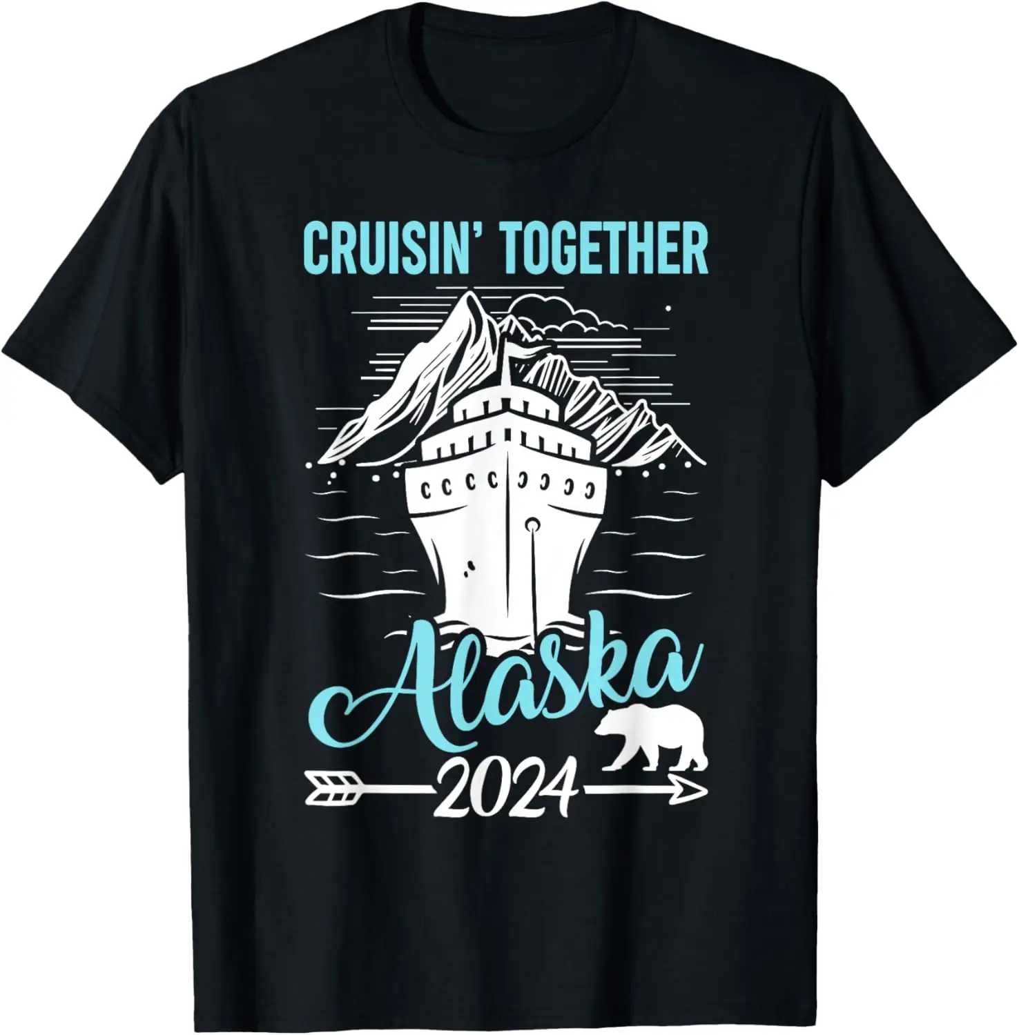 

Одинаковая футболка для путешествий группы Alaska Cruise 2024, семейные друзья