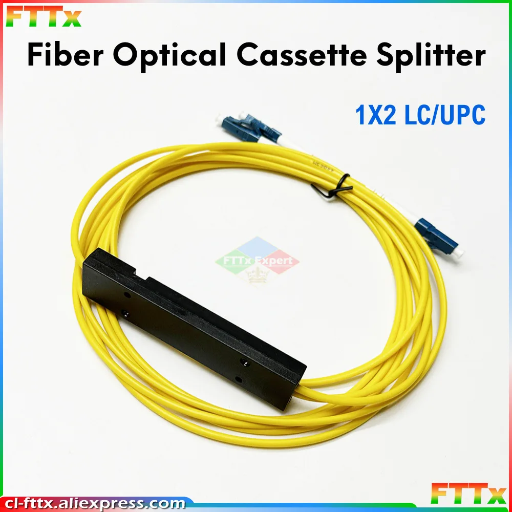 1X8 PLC ABS Fiber Optic Splitter LC/UPC Connector 1x2 Single Mode 1310/1550nm