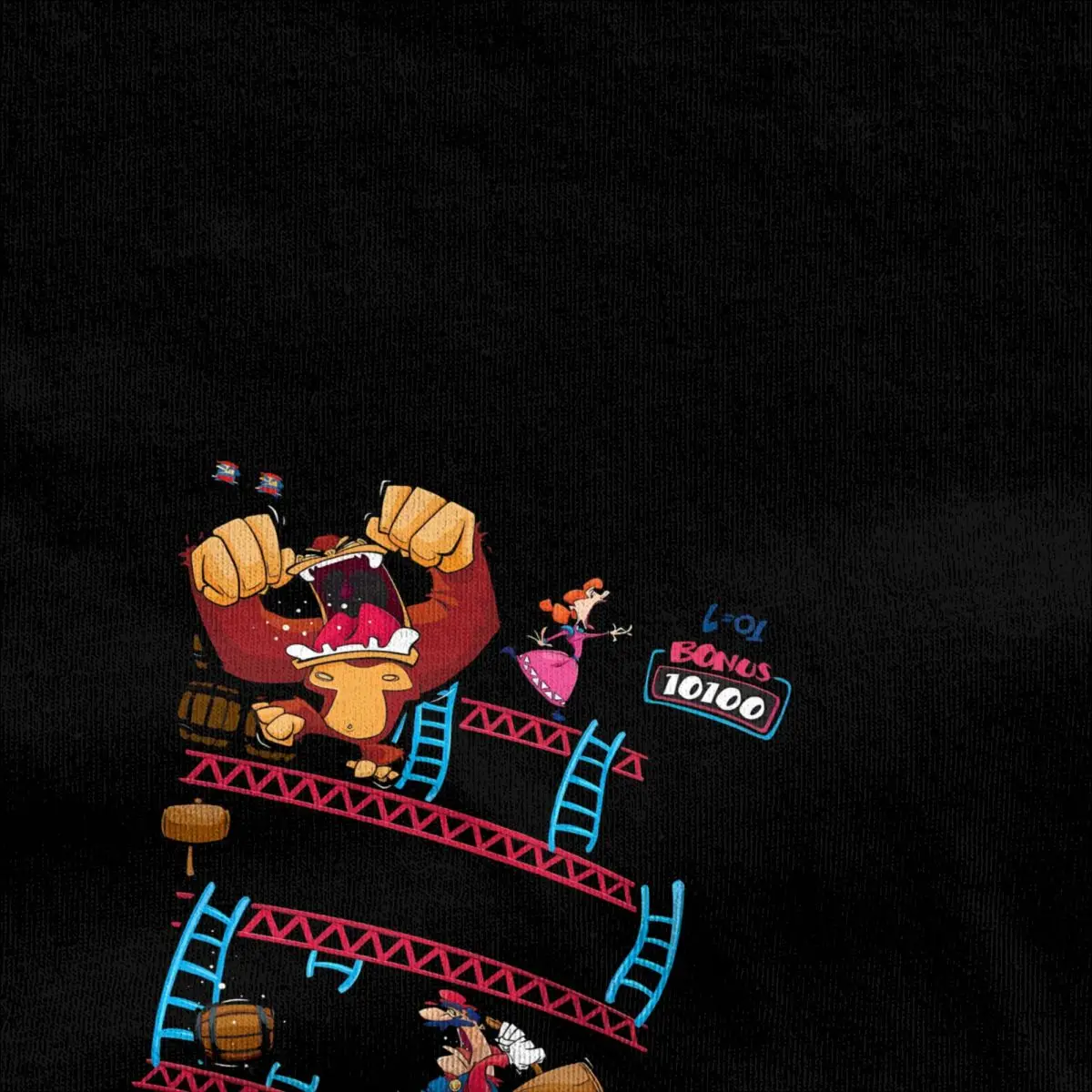 D-Donkey Kongs T Shirt Mens Japanese Arcade Game Vintage Cotton T Shirts Summer O Neck Fashion Tee Shirt Design Oversized Tops