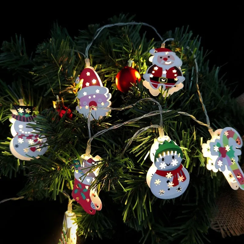 Christmas String Light 1.5M 10LED Santa Claus Christmas Tree Decoration Battery Operated Festival Lights for Party Wedding Decor