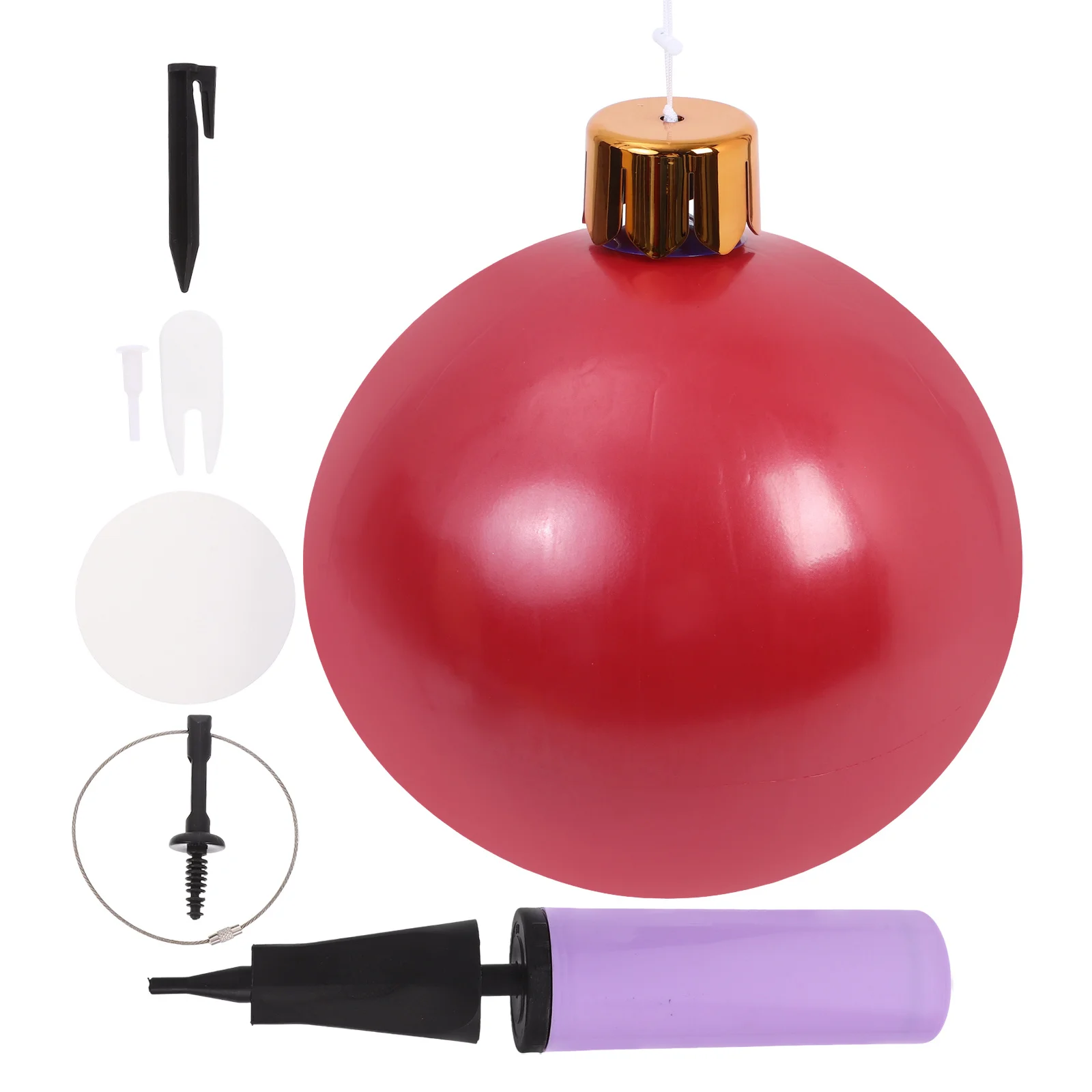 

Over-Sized Large Inflatable Christmas Ball Vintage PVC Hanging Ornament Holiday Festival Decoration Inflatable Ornament