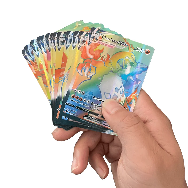 60-360 pces espanhol pokemon cartão vívido fusão strike booster caixa coleção brinquedo crianças presente de aniversário