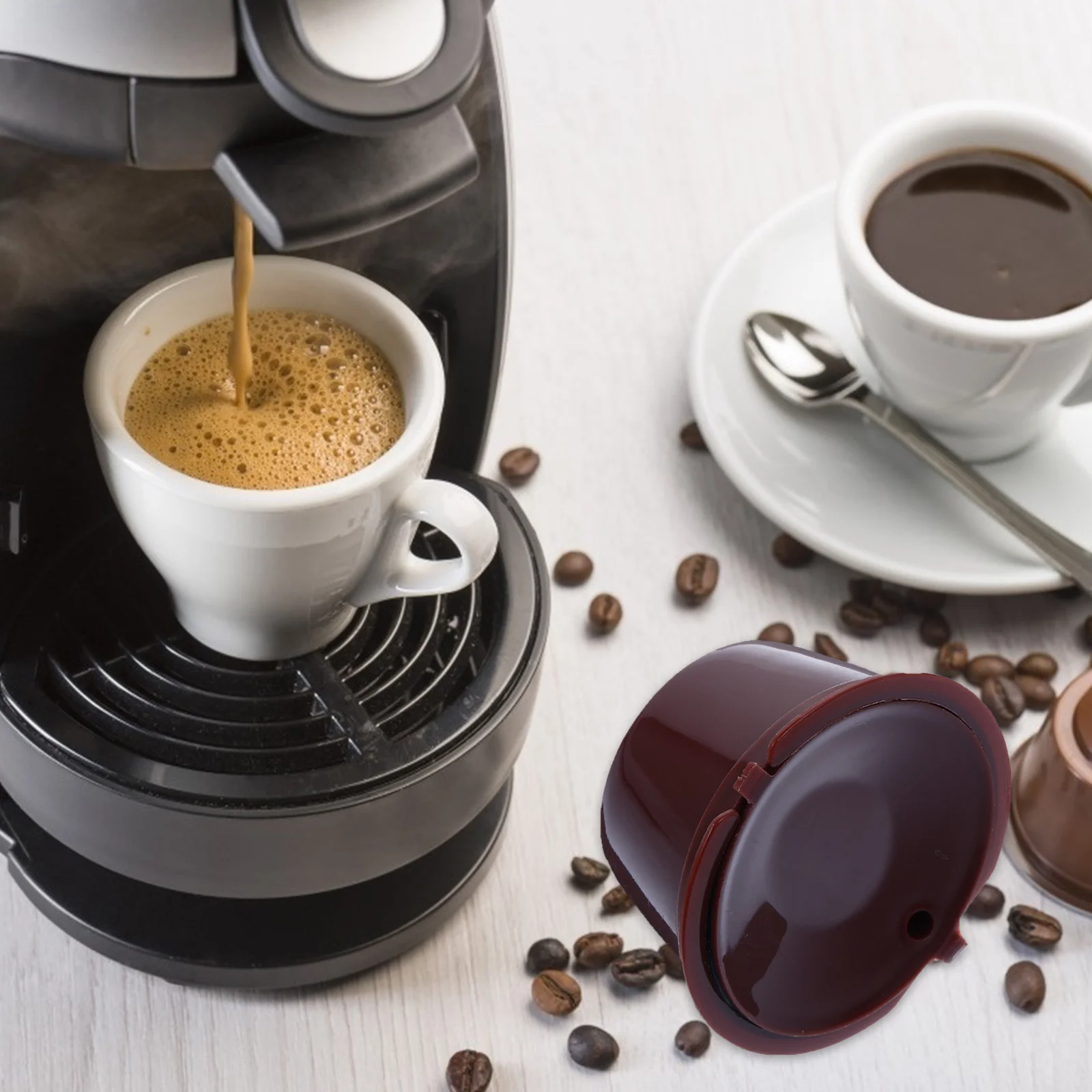 

3 Pcs Refillable Coffee Filter Cups Plastic Capsule Small Pod Filters Strainers