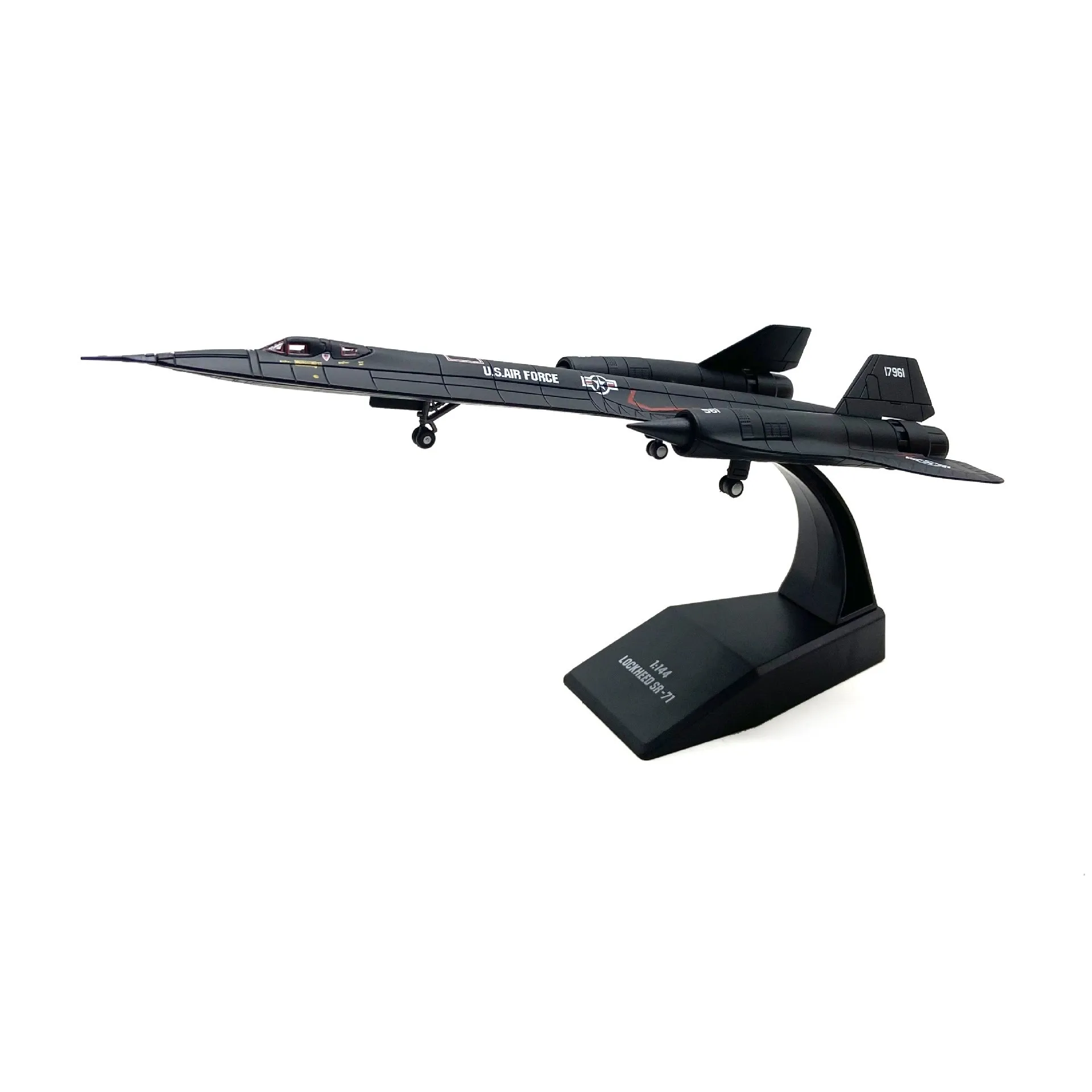 1/144 Scale US Air Force SR-71 Blackbird Reconnaissance Aircraft Alloy Model Diecast Collectible Miniatures Airplane Model