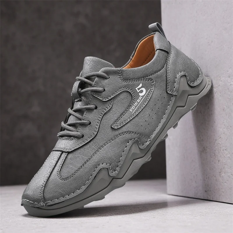 

Handmade Leather Shoes Men Quality Shoes Casual Autumn Men Sneakers Comfortable Shoes Men Flats Fashion Moccasins Male Shoes