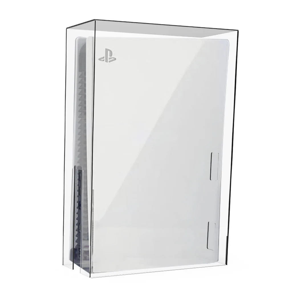 HEYSTOP-Host Tampa Protetora Transparente para Consola de Jogos PS5, Concha à Prova de Poeira, Capa Acrílica, Um Controlador