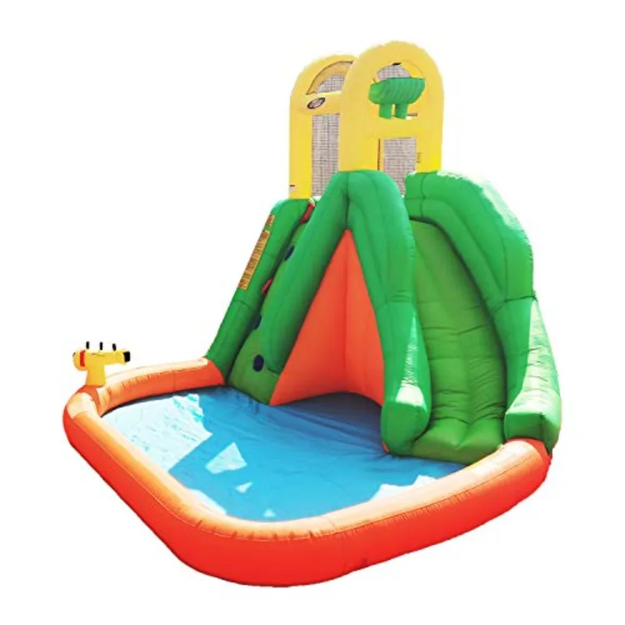 

Large Splash Fun Giant Slide Backyard Inflatable Water Park Splash Pad with Auto Dump Bucket and Water Blaster