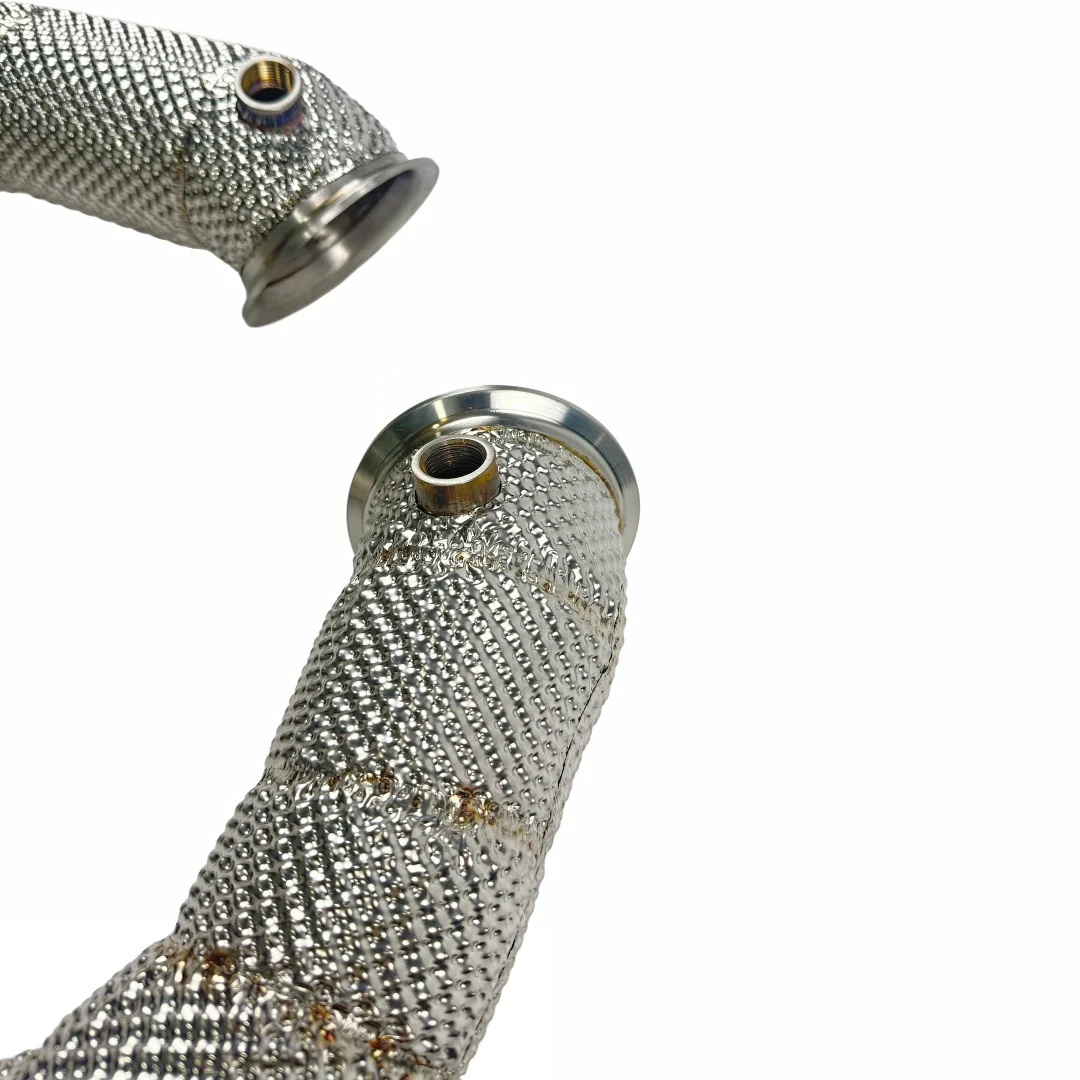 DEX High Flow 304 Stainless Steel Exhaust Down Pipe With Heat Shield for 2020-2025 Aston Martin DBX 4.0T V8