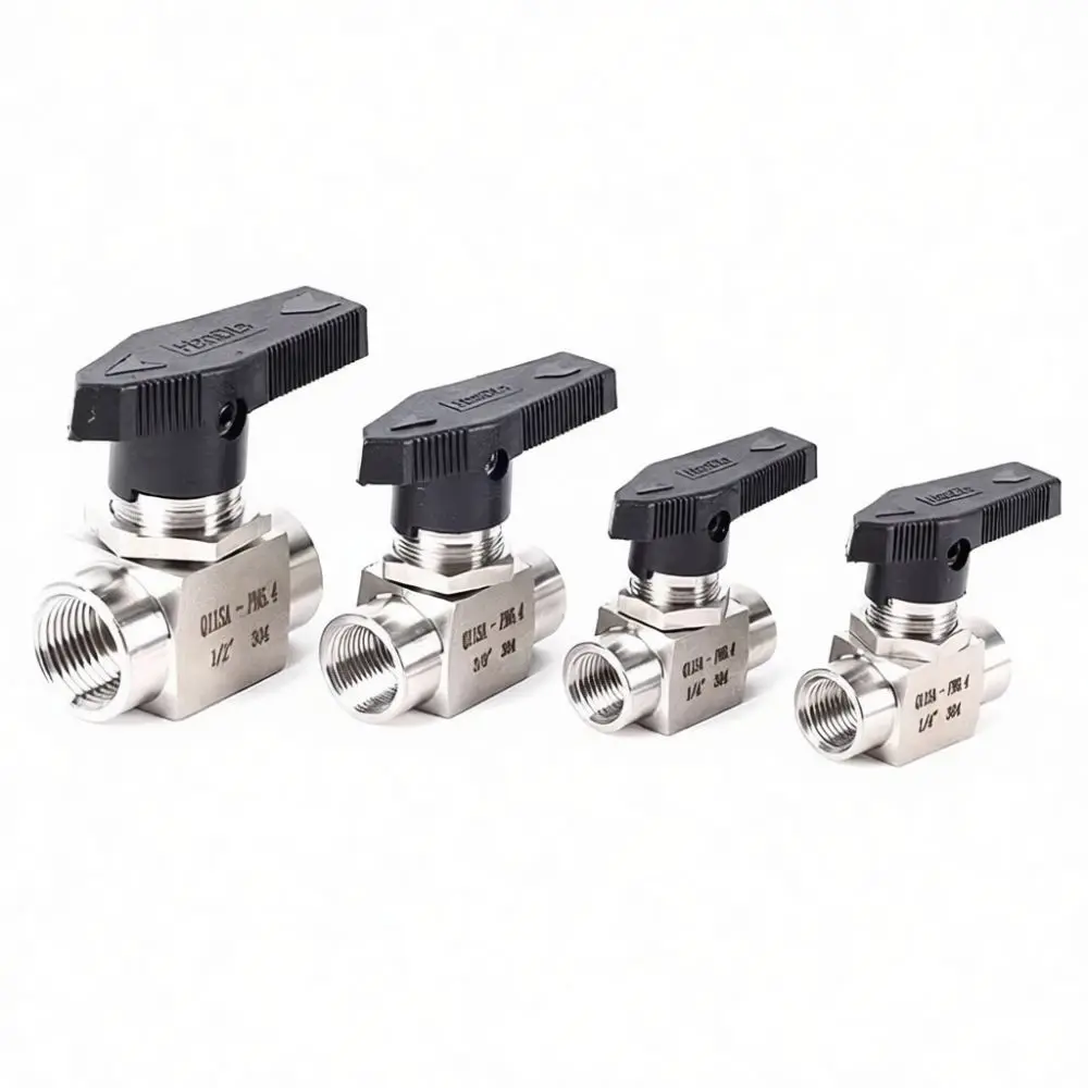 High Performance 304 Stainless Steel T Port Ball Valve Female Thread Industrial Pipe Valve For Fluid Control System