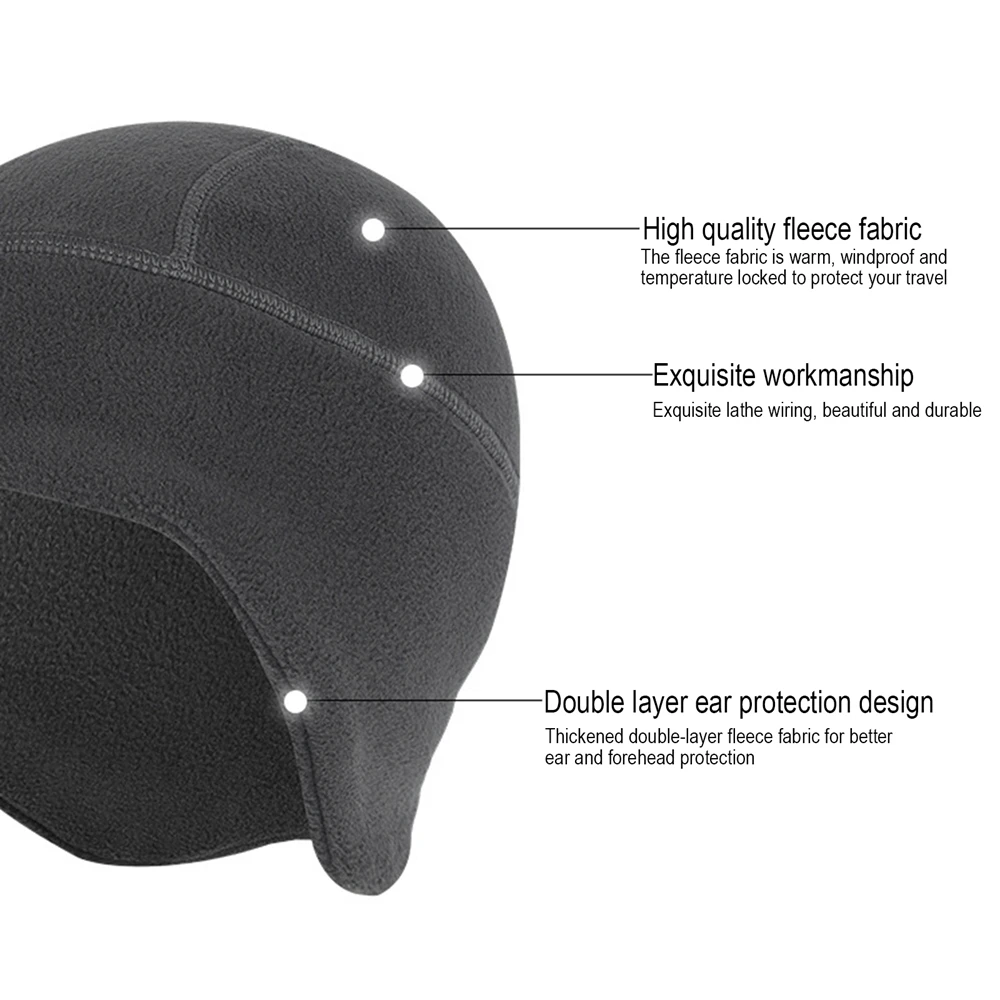 Winter Hut Thermische Laufende Sport Hüte Weiche Stretch Fitness Warm Ohr Abdeckung Snowboard Wandern Radfahren Ski Windproof Cap Männer Frauen – Detail 2