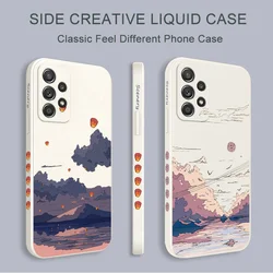 Anime Scenery Case For Samsung A54 A34 A24 A14 A15 A25 A35 A55 A73 A53 A33 A23 A13 A03 A03S A72 A52 A52S A32 A12 A22 A04S A04 5G