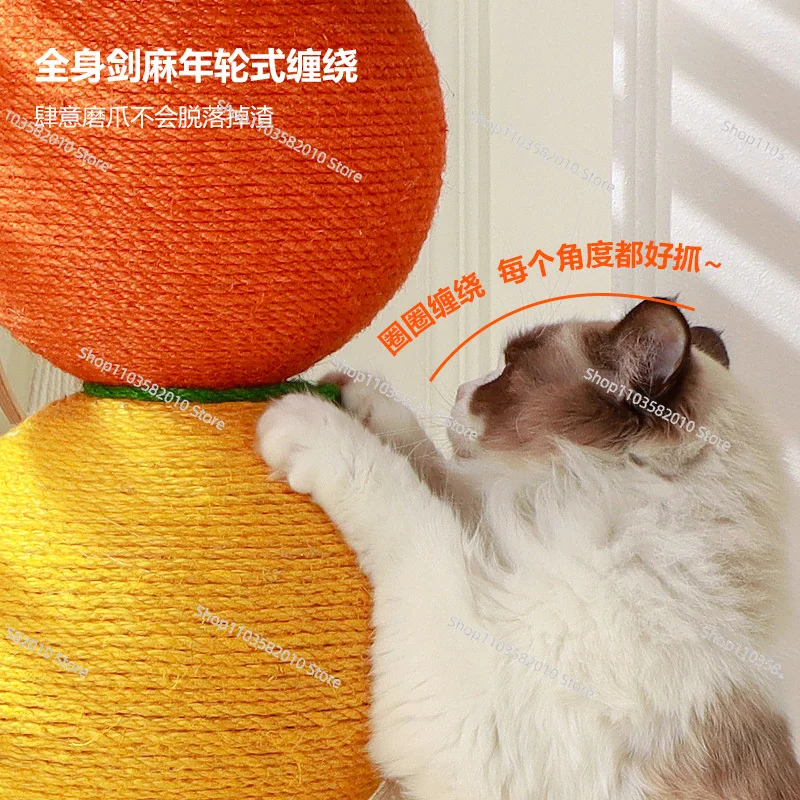 Sisal Integrated Cat Scratching Board, Claw Grinder Non-Shedding Self-Entertaining Cat Toy & Climbing Frame for Boredom Relief