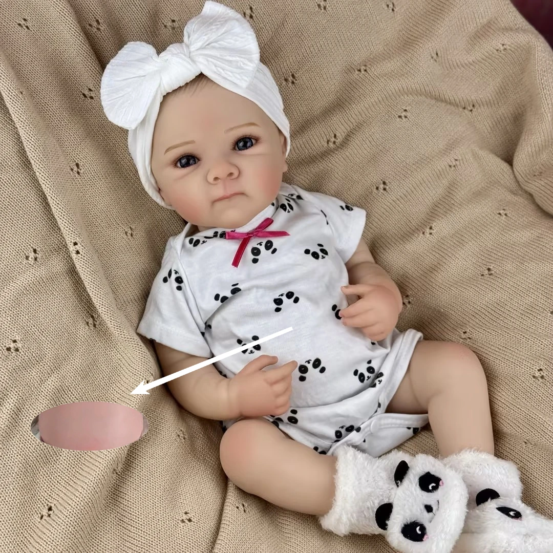 

BZDOLL 48 CM 19 Inch Full Vinyl Body Reborn Baby Doll For Children Handmade Fashion Birthday Gift For Kids Bathe Play House Toy