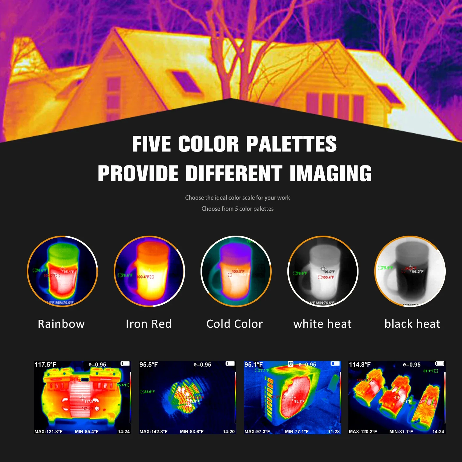 HT-A9 Wifi Ir Infrarood Warmtebeeldcamera Camera Handheld Temperatuur Automatische Tracking Warmtebeeldcamera Oplaadbare HTA9