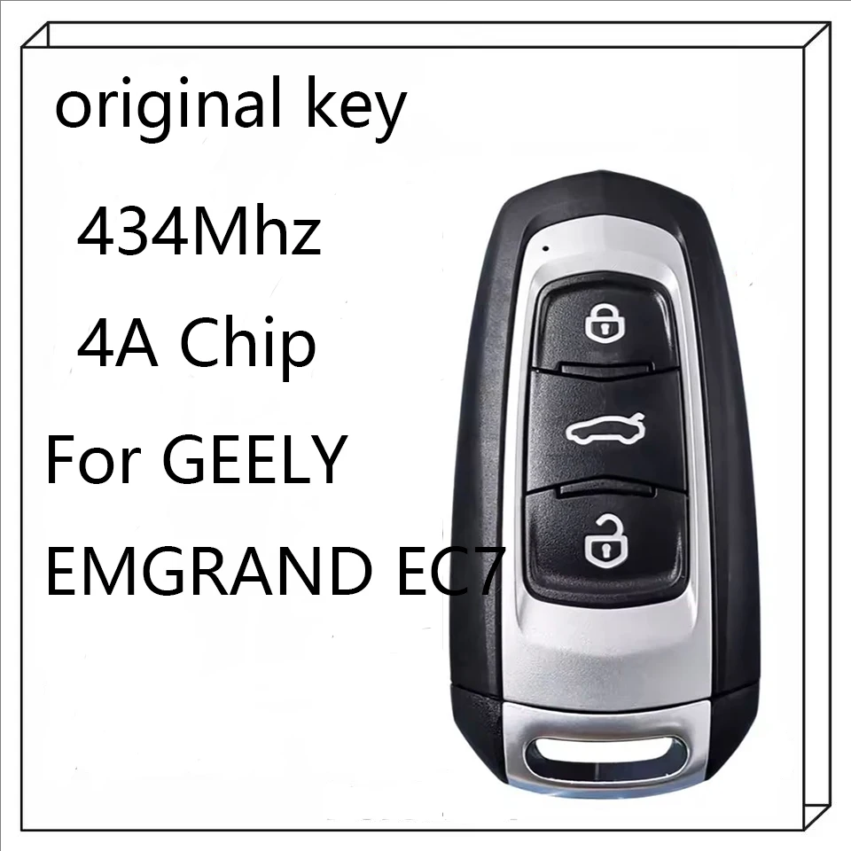 

Интеллектуальная карта, смарт-дистанционный ключ, 3 кнопки, 434 МГц, с чипом 4А для GEELY EMGRAND EC7