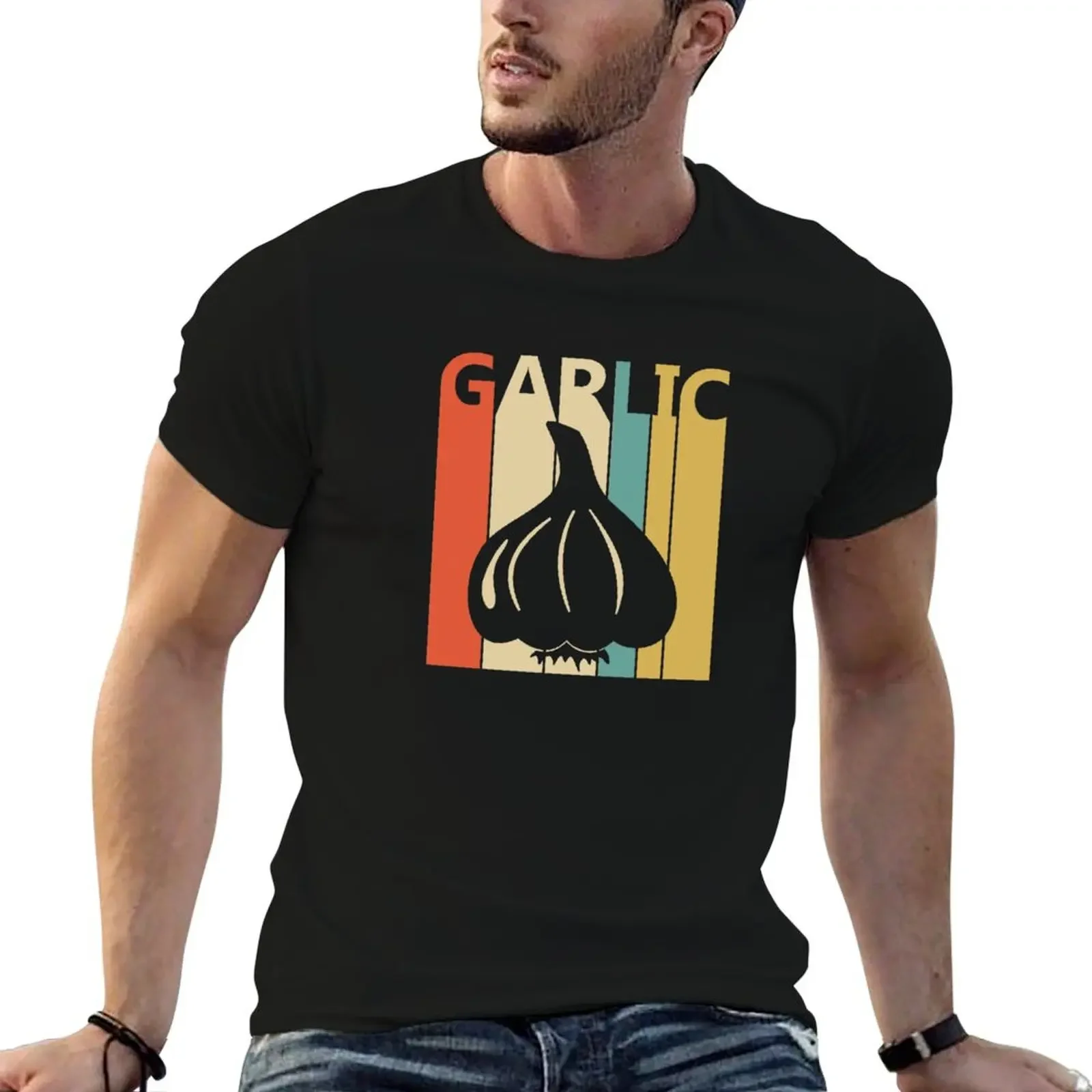 

Vintage Garlic T-Shirt rapper graphic tees affliction shirts summer tops mens graphic t-shirts hip hop