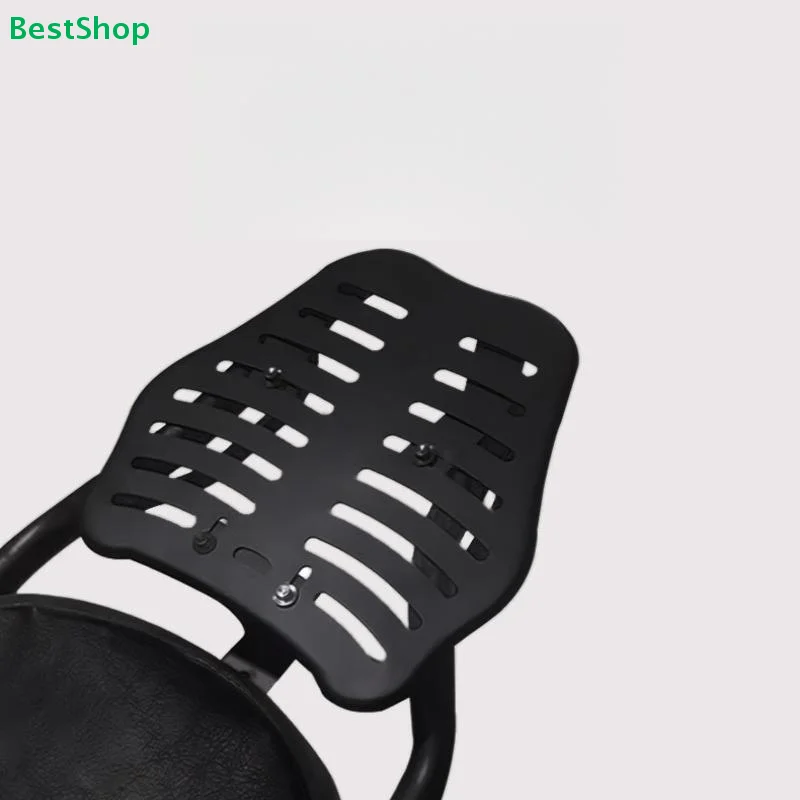 

♥ ❀ Задний багажник для мотоцикла, черная металлическая грузовая полка с вентиляционными отверстиями для скутеров и велосипедов