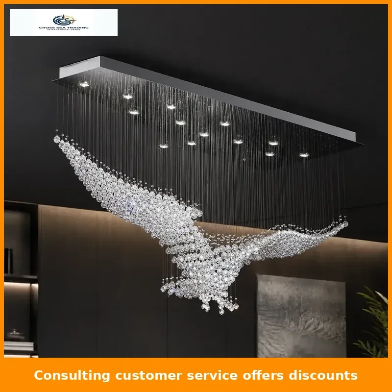 

Ceiling Lamp Eagles Design Crystal Chandelier LightHall Cristal Lamp Home Lighting for hotel villa