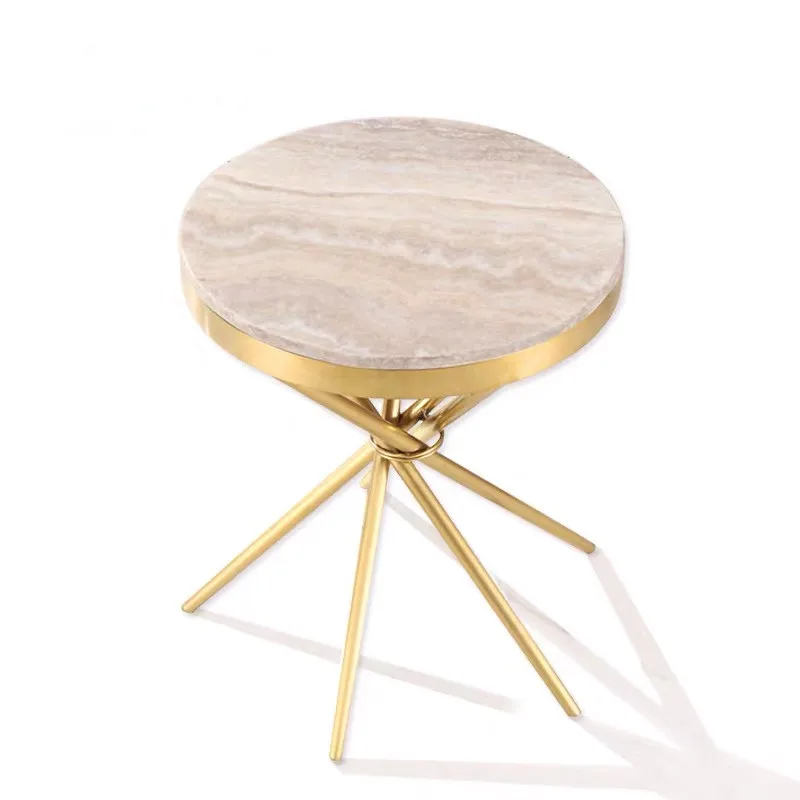 

Modern Gold Center Marble Stainless Steel Coffee Side Table Stool Other Living Room Sofa Set Home Furniture Interior Decoration