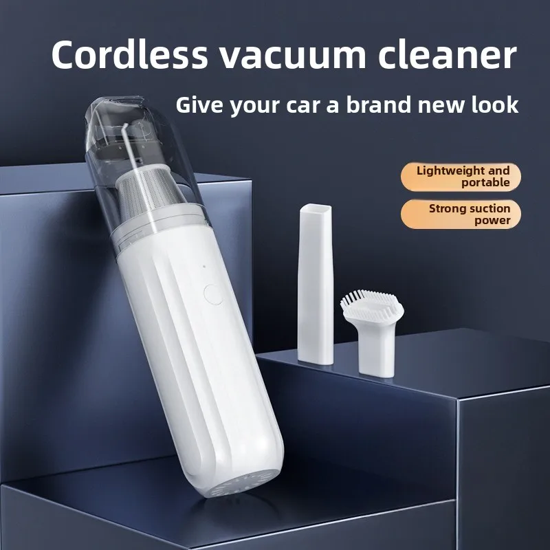 Small Rechargeable Vacuum Cleaner Portable Handheld Home Car with Strong Suction Multi-function Wireless